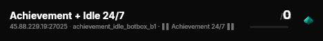 Achievement + Idle 24/7 live status badge
