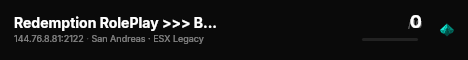 Redemption RolePlay >>> BetaTest live status badge
