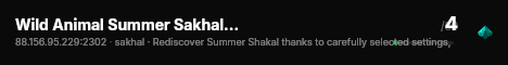 Wild Animal Summer Sakhal | Ai | PVE | PVP | live status badge