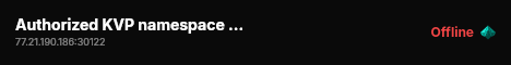 Authorized KVP namespace spoof validation live status badge