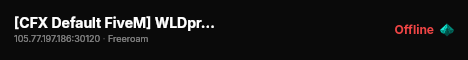 [CFX Default FiveM] WLDprojects live status badge
