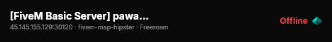 [FiveM Basic Server] pawanop22 live status badge