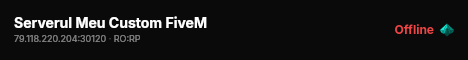 Serverul Meu Custom FiveM live status badge