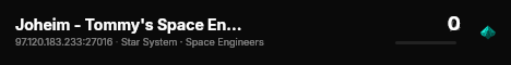 Joheim - Tommy's Space Engineers live status badge