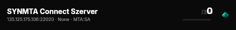 SYNMTA Connect Szerver live status badge