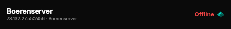 Boerenserver live status badge