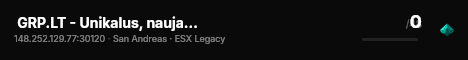  GRP.LT - Unikalus, naujas, niekur nematytas GRP tipo serveris live status badge