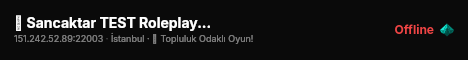 █ Sancaktar TEST Roleplay ❰❰ Sesli Kaliteli Oyun Keyfi! ❱❱ (Turk/Türk) live status badge