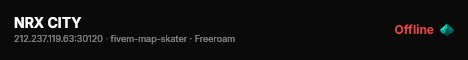 NRX CITY live status badge
