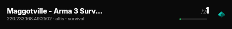 Maggotville - Arma 3 Survival live status badge