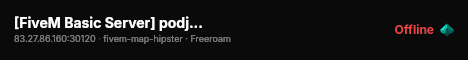 [FiveM Basic Server] podjajamiami live status badge
