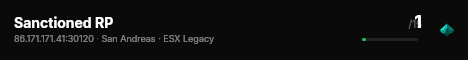 Sanctioned RP live status badge