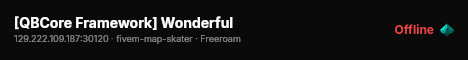 [QBCore Framework] Wonderful live status badge
