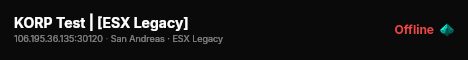 KORP Test | [ESX Legacy] live status badge