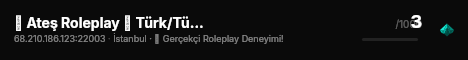 █ Ateş Roleplay ❱ Türk/Türkçe Sesli/Yazılı Hard Roleplay ❰ live status badge