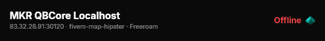 MKR QBCore Localhost live status badge