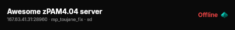 Awesome zPAM4.04 server live status badge