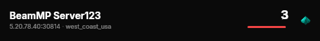 BeamMP Server123 live status badge