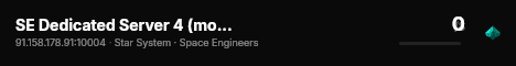 SE Dedicated Server 4 (modded) live status badge