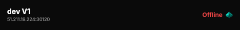 dev V1 live status badge