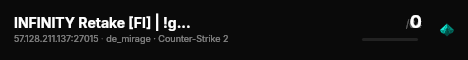INFINITY Retake [FI] | !guns !awp | 24/7 live status badge