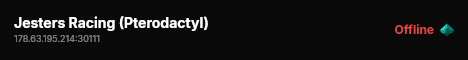 Jesters Racing (Pterodactyl) live status badge