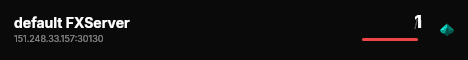 default FXServer live status badge
