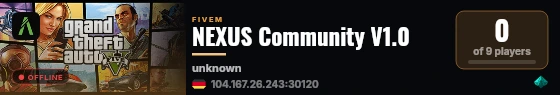 NEXUS Community V1.0 live status badge