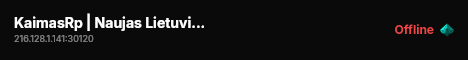KaimasRp | Naujas Lietuviskas Roleplay Serveris live status badge