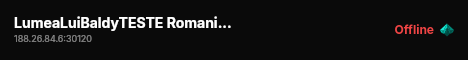 LumeaLuiBaldyTESTE Romania Roleplay live status badge