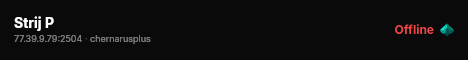 Strij P live status badge