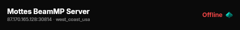Mottes BeamMP Server live status badge
