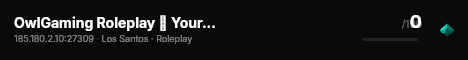 OwlGaming Roleplay ♦ Your World. Your Imagination. ♦ owlgaming.net live status badge