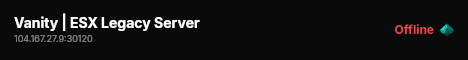 Vanity | ESX Legacy Server live status badge