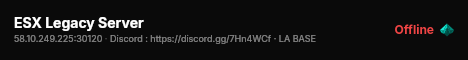ESX Legacy Server live status badge