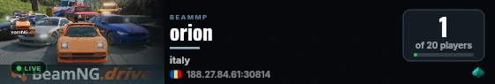 orion live status badge