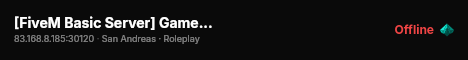 [FiveM Basic Server] Gamer_TEST SERVER live status badge
