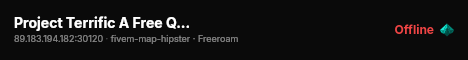 Project Terrific A Free Qbcore Base Server live status badge