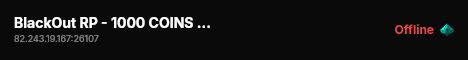 BlackOut RP - 1000 COINS OFFERTS live status badge