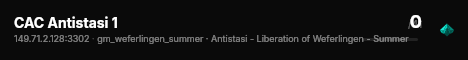 CAC Antistasi 1 live status badge