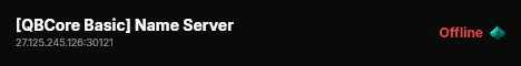 [QBCore Basic] Name Server live status badge