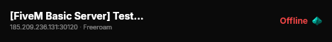 [FiveM Basic Server] Test Server live status badge