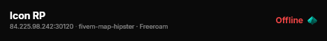 Icon RP live status badge