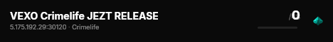 VEXO Crimelife JEZT RELEASE live status badge
