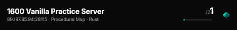 1600 Vanilla Practice Server live status badge