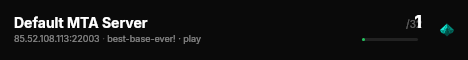 Default MTA Server live status badge