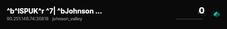 ^b^lSPUK^r ^7| ^bJohnson Valley ^7| ^b2 Vehicles ^7| ^bVanilla live status badge