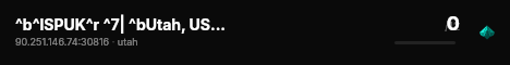 ^b^lSPUK^r ^7| ^bUtah, USA ^7| ^b2 Vehicles ^7| ^bVanilla live status badge