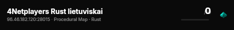 4Netplayers Rust lietuviskai live status badge