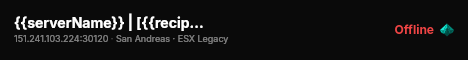 {{serverName}} | [{{recipeName}}] live status badge